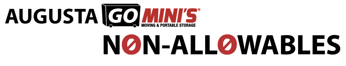 Go Mini's of Augusta Non-Allowables