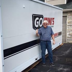 man in front of go minis unit 