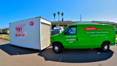 Go Mini's storage unit in front of truck