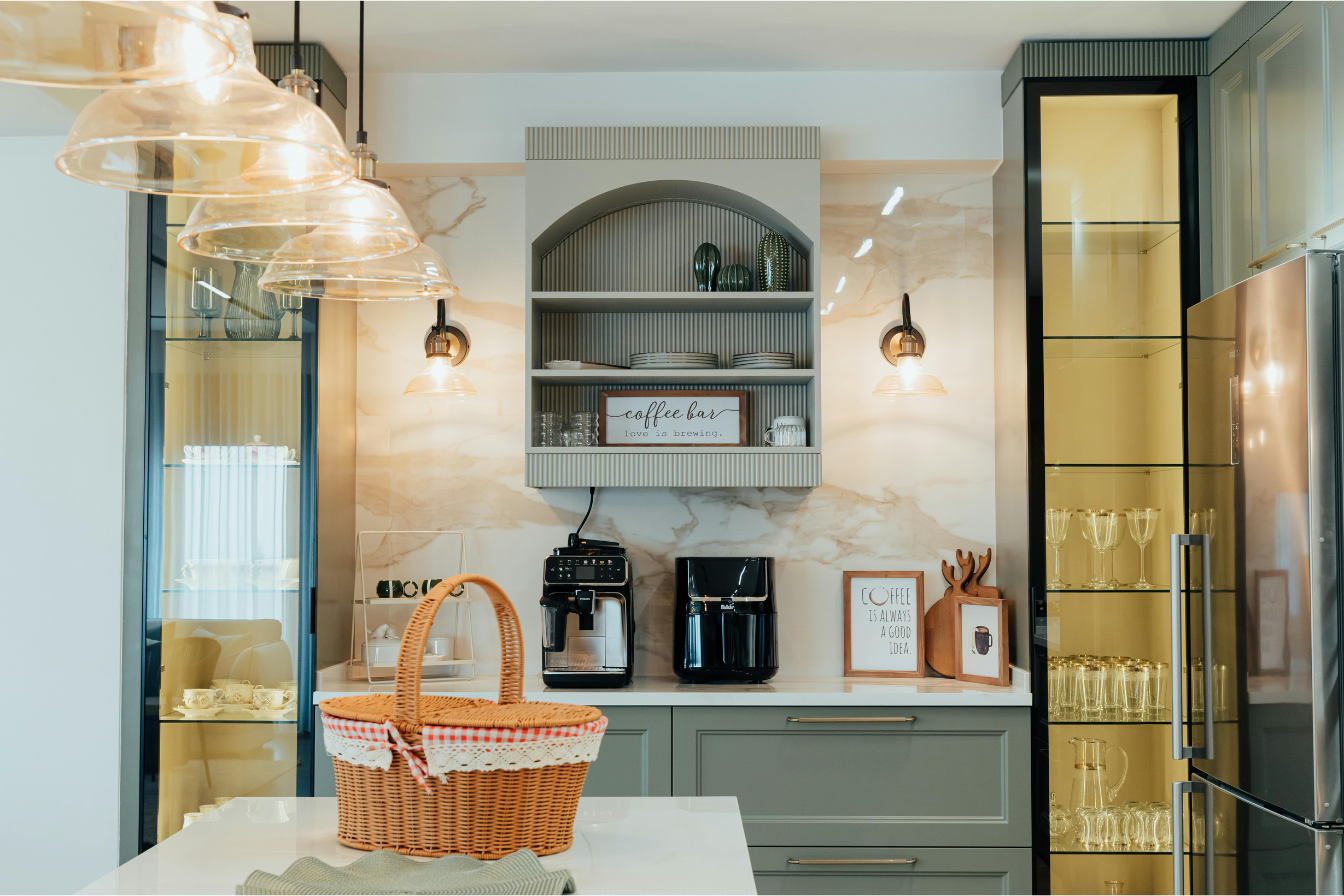 Dedicated coffee zone in a kitchen, a 2026 kitchen remodeling trend